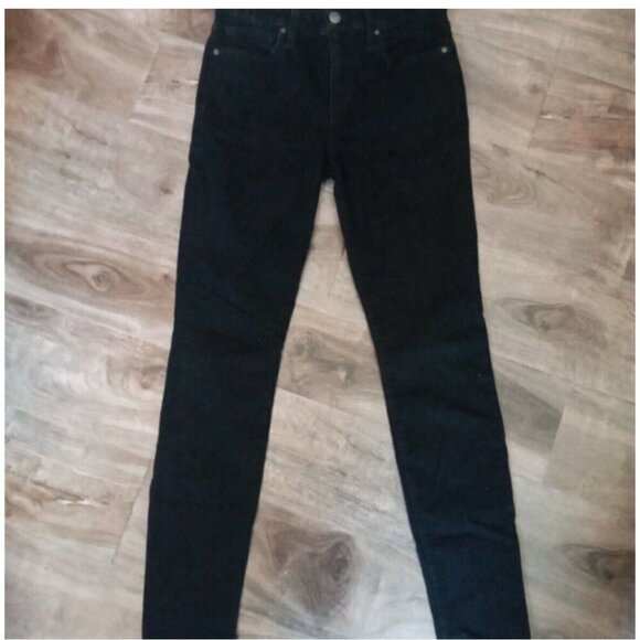 Joe's Jeans Black Skinny Ankle Denim Size 27 Raw Hem Stretch Sleek Fit - Picture 3 of 5